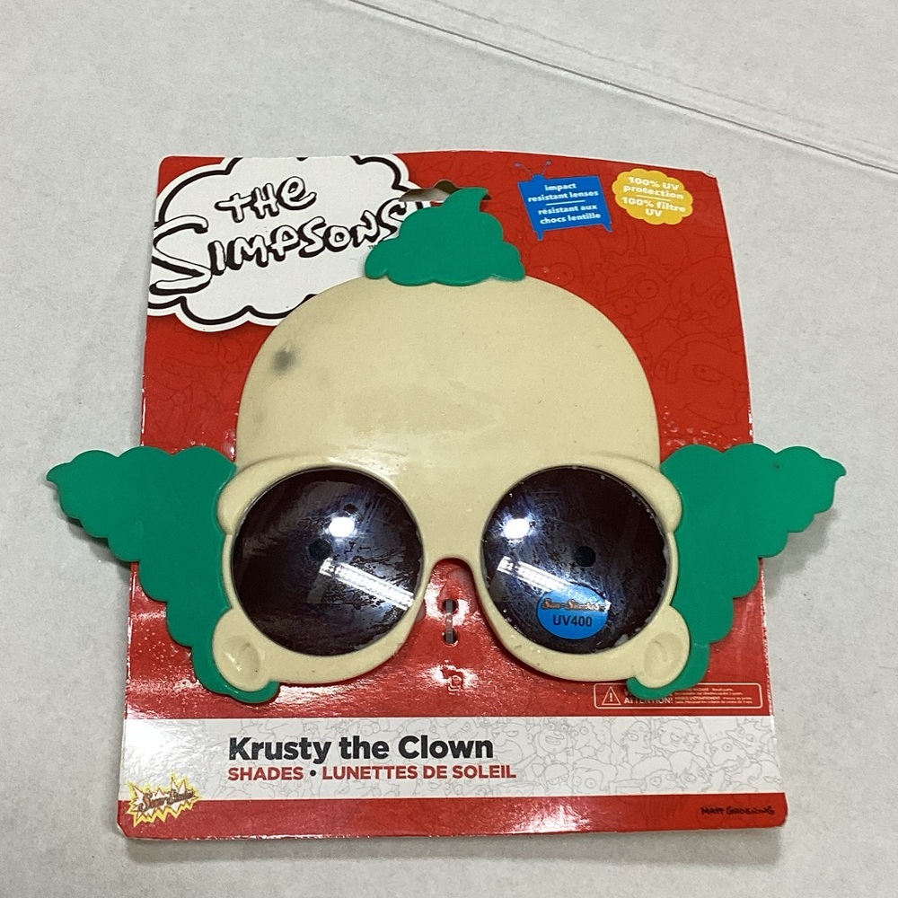 Krusty the Clown Kids Shades - Green and Cream